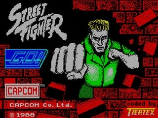 Street Fighter title screen for ZX Spectrum
